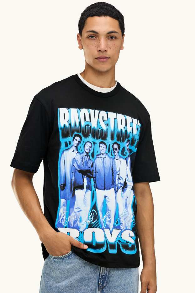 Uomo - T-shirt - oversize - Backstreet Boys - nero