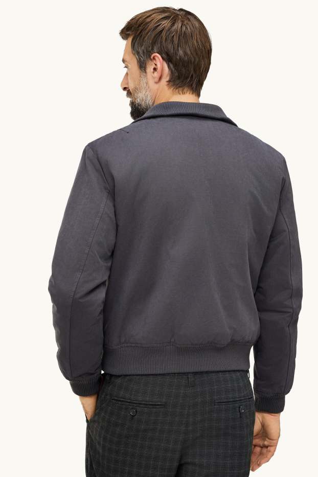 Hommes - Blouson - doublé - gris anthracite