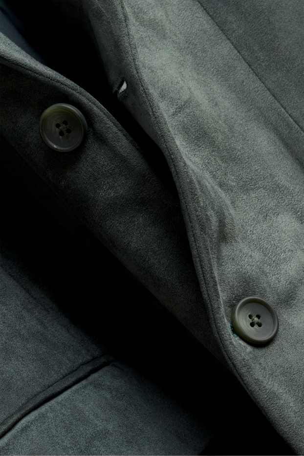 Hommes - Veste de costume - regular fit - Flex - synthétique - vert foncé