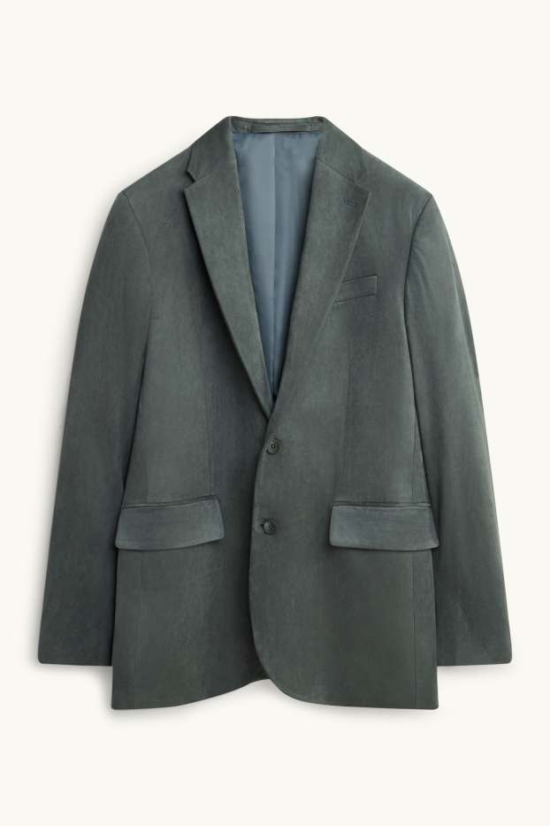Hommes - Veste de costume - regular fit - Flex - synthétique - vert foncé
