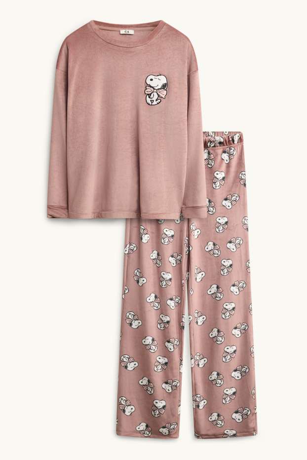 Dames - Pyjama - Snoopy - donker rose
