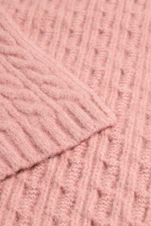 Nena - Bufanda - trenada - rosa pastel