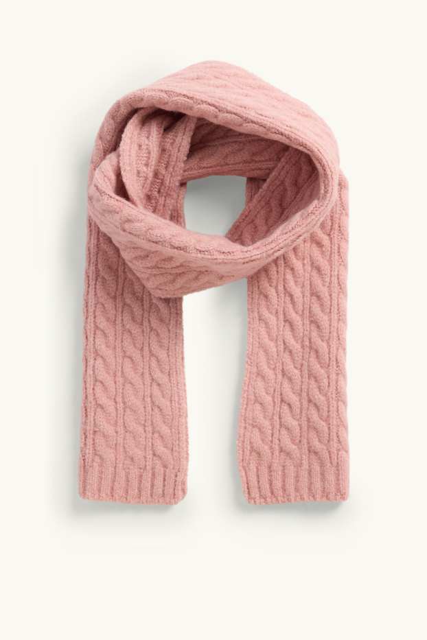 Nena - Bufanda - trenada - rosa pastel