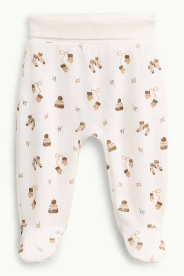 Unisex - Pingüí - conjunt per a nounat - 2 peces - marró / blanc trencat