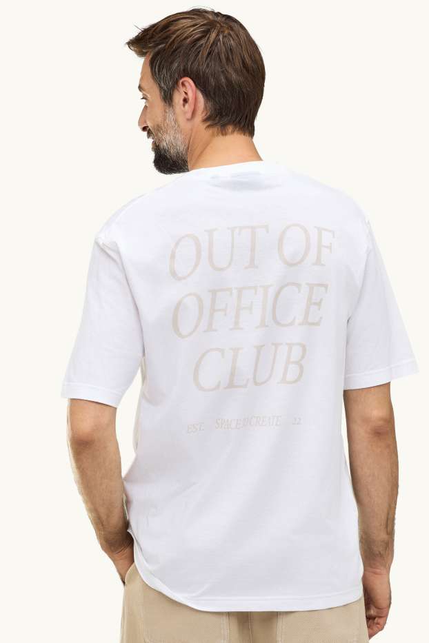 Hommes - T-shirt - relaxed fit - blanc