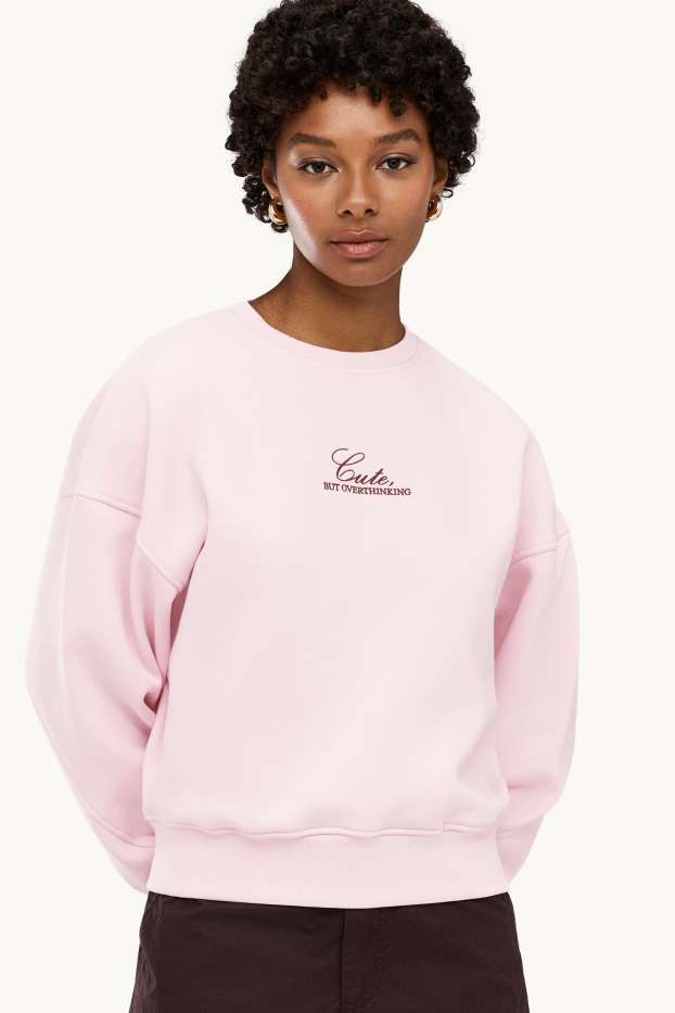 Femmes - Sweat - rose tendre