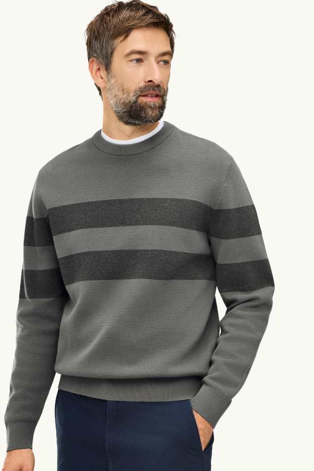 Home - Jersei - de ratlles - gris/gris