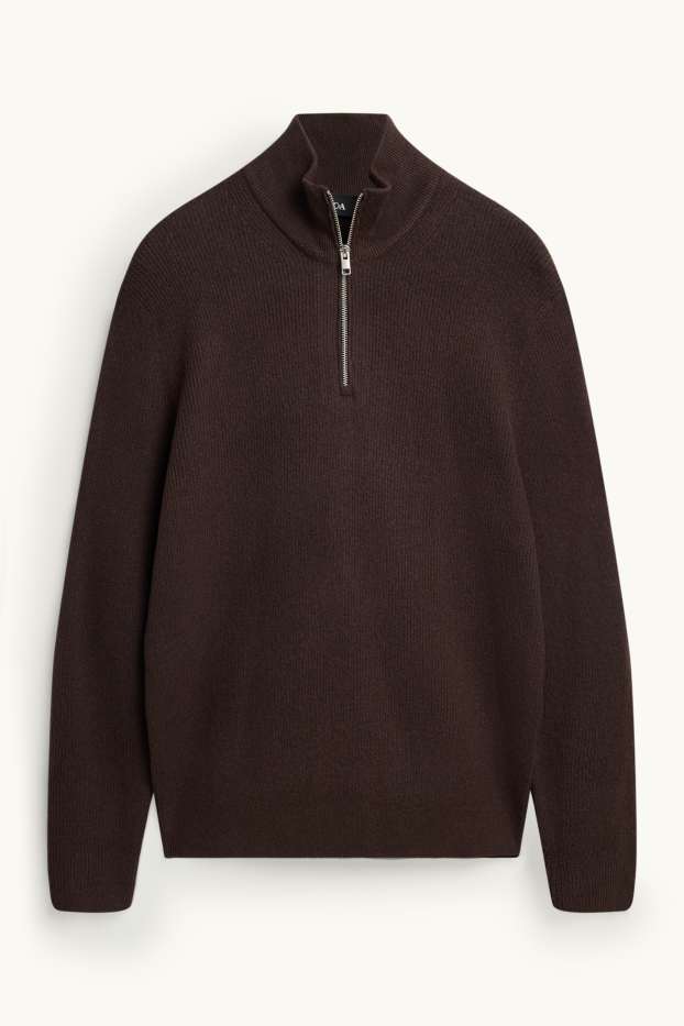 Hommes - Pull - marron foncé