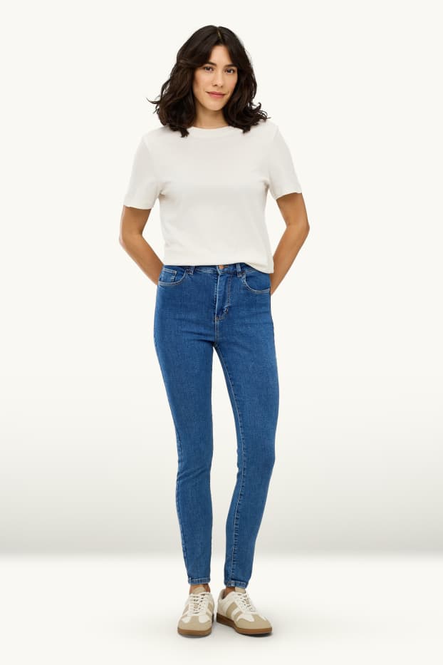 Donna - Skinny jeans - vita alta - jeans blu