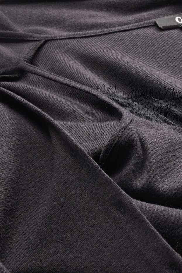 Dona - Càrdigan - look 2 en 1 - gris fosc jaspiat