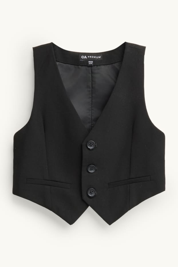Nen - Conjunt - camisa, armilla i corbata de llacet - 3 peces - festiu - blanc/negre