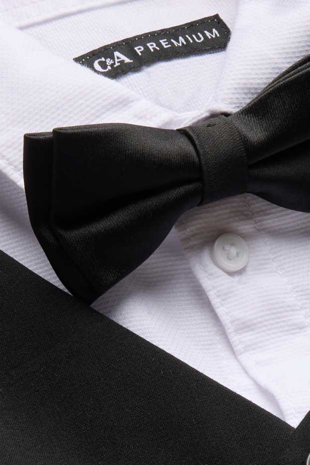 Nen - Conjunt - camisa, armilla i corbata de llacet - 3 peces - festiu - blanc/negre