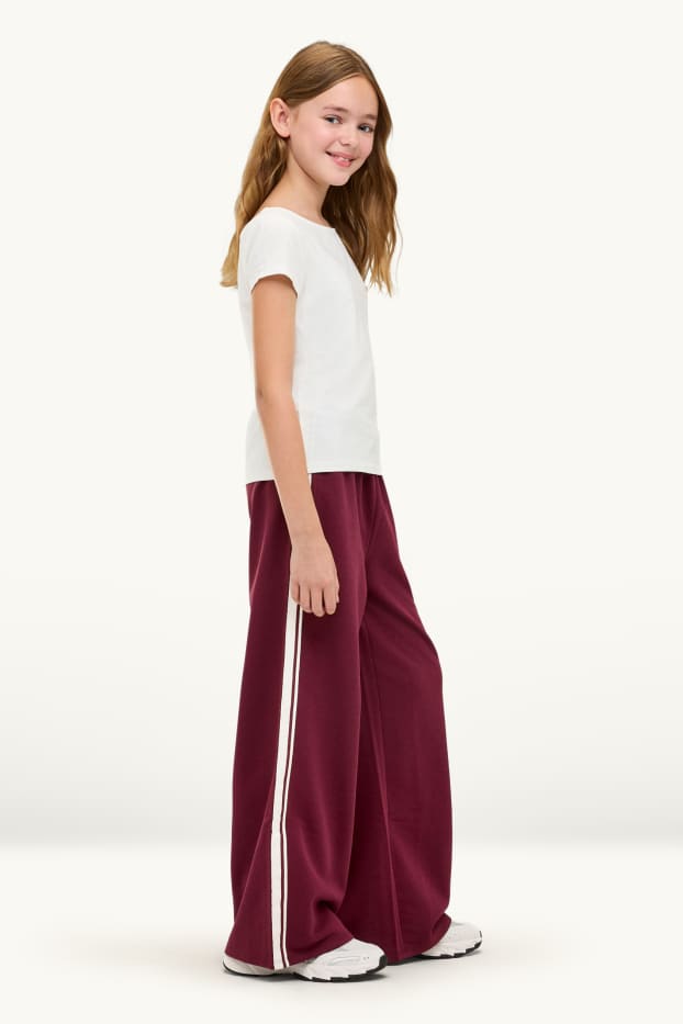 Kinderen: meisjes - Joggingbroek - bordeaux