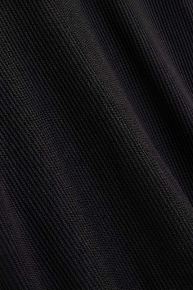 Men - T-shirt - relaxed fit - ribbed - black