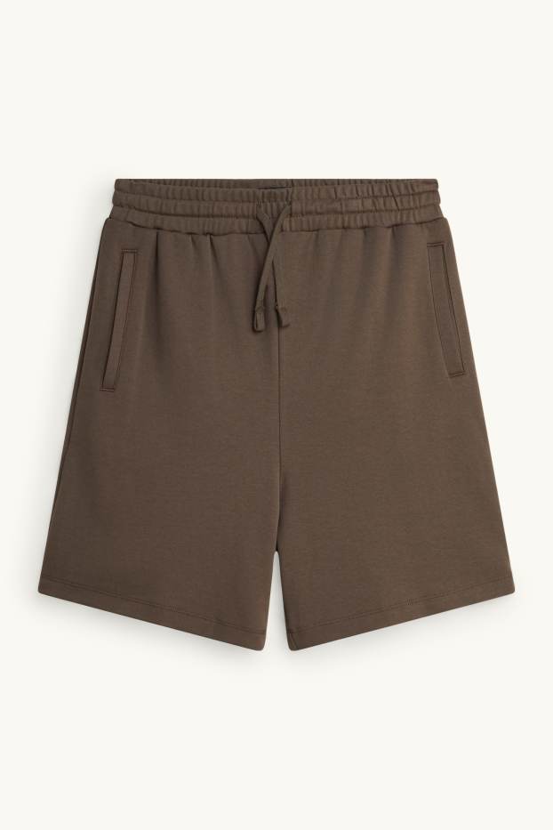 Hommes - Short en molleton - kaki