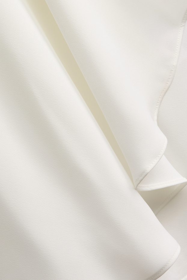 Femmes - Chemisier en satin - blanc crème