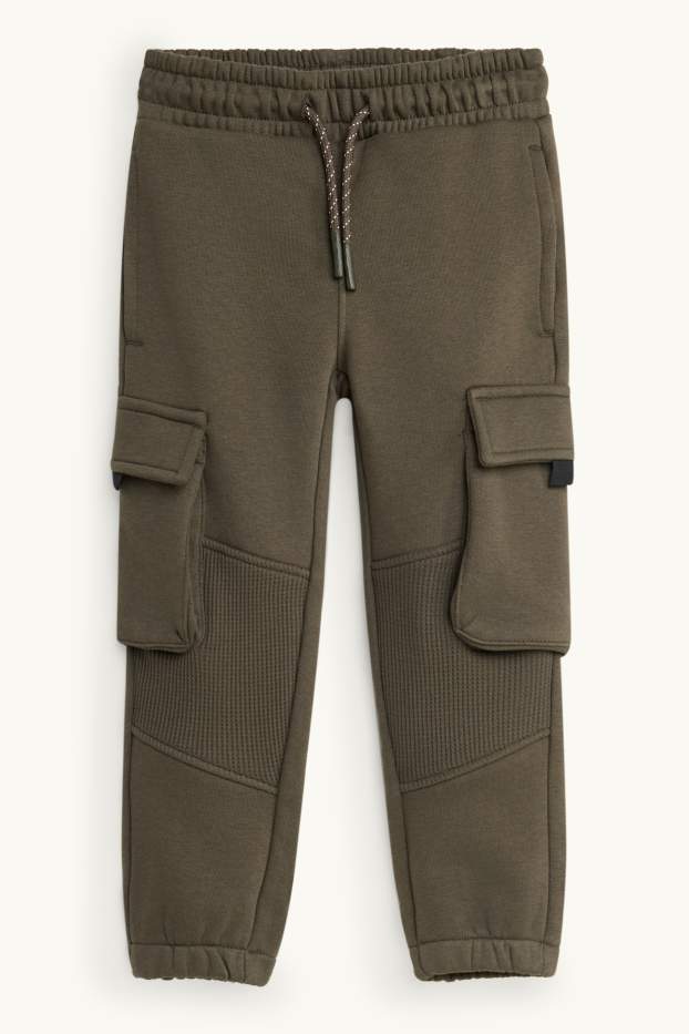 Children Boys - Cargo joggers - dark green