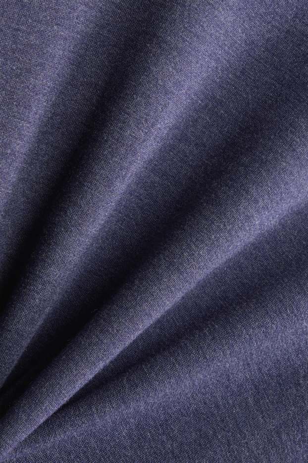 Damen - Langarmshirt - Regular Fit - blau-melange