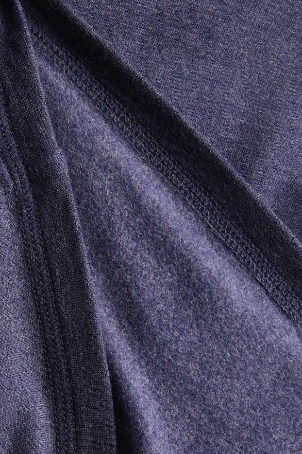 Damen - Langarmshirt - Regular Fit - blau-melange