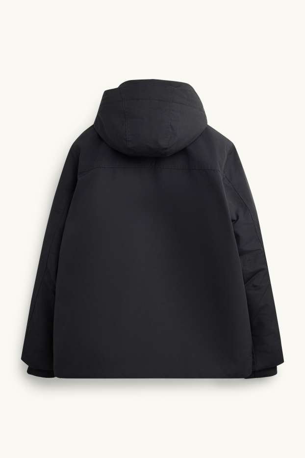 Hommes - Veste à capuche - doublée - noir