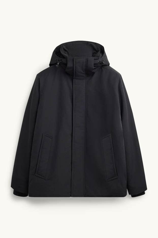 Hommes - Veste à capuche - doublée - noir