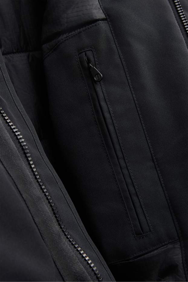 Hommes - Veste à capuche - doublée - noir