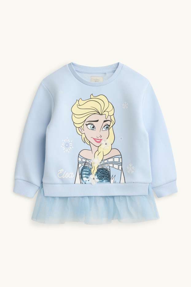 Kinder Mädchen - Die Eiskönigin - Set - Sweatshirt und Leggings - 2 teilig - hellblau