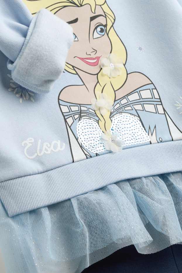 Kinder Mädchen - Die Eiskönigin - Set - Sweatshirt und Leggings - 2 teilig - hellblau