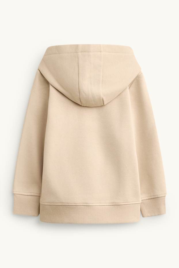 Kinder Jungen - Dino - Hoodie - Glanz-Effekt - beige