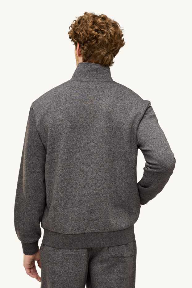 Home - Jaqueta de punt - gris fosc jaspiat