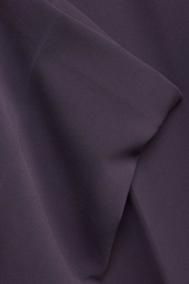 Donna - Pantaloni business - vita alta - gamba ampia - viola