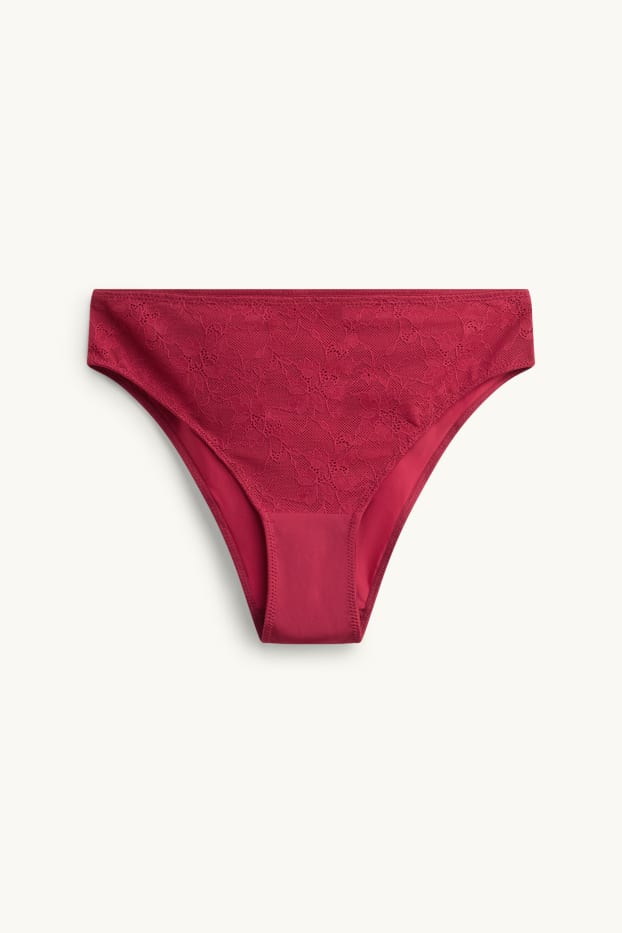 Damen - Slip - dunkelrot