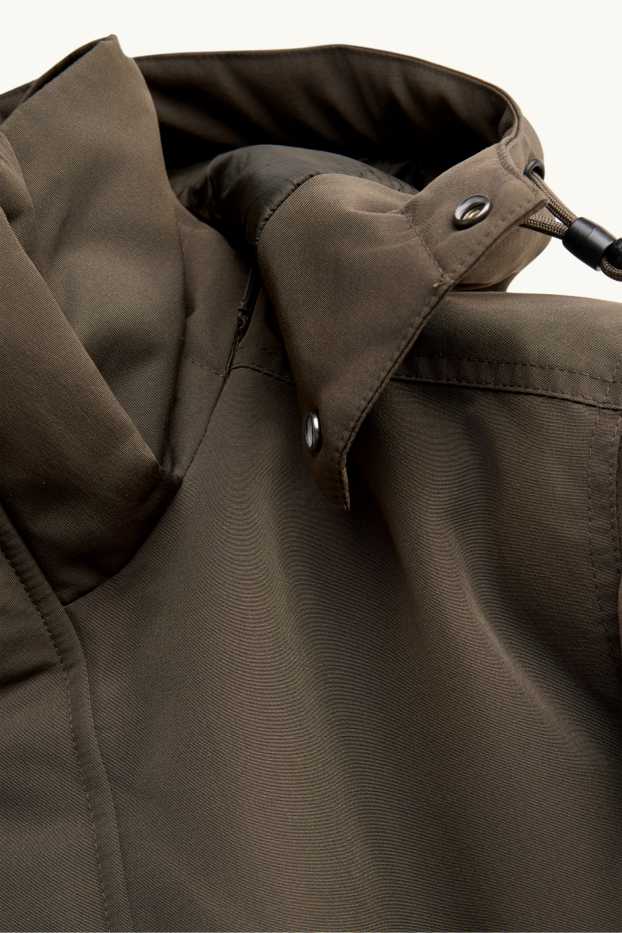 Pánské - Bunda s kapucí - s výplní - khaki