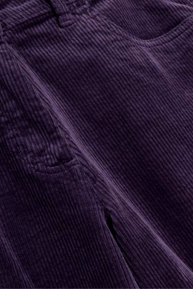 Dona - Pantalons de pana - high waist - wide leg - lila