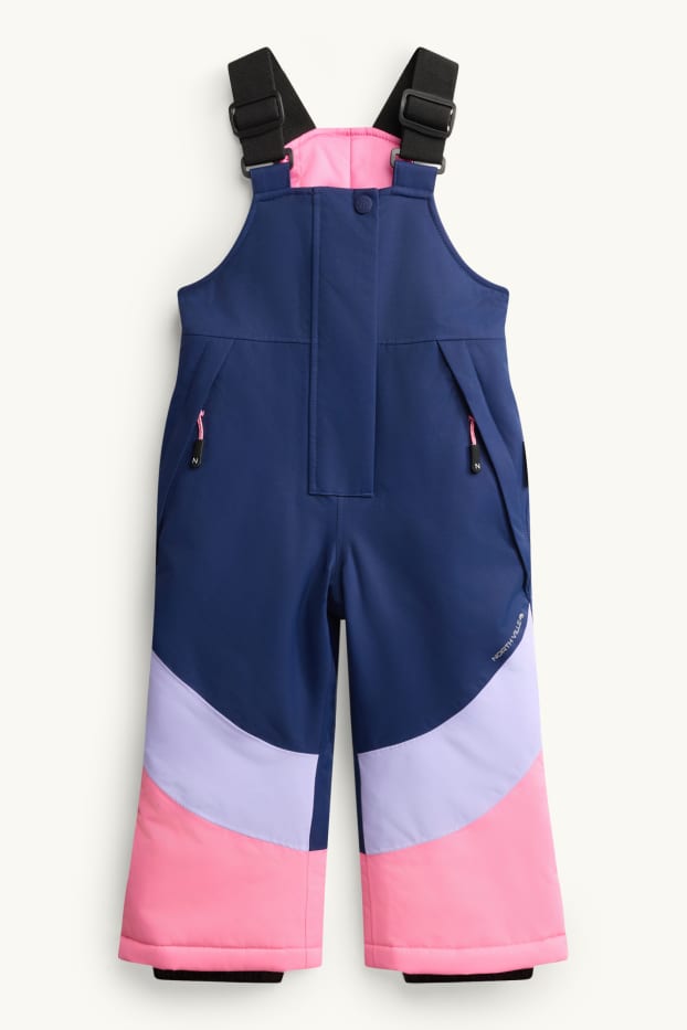 Kinder Mädchen - Skihose - wasserdicht - blau / pink