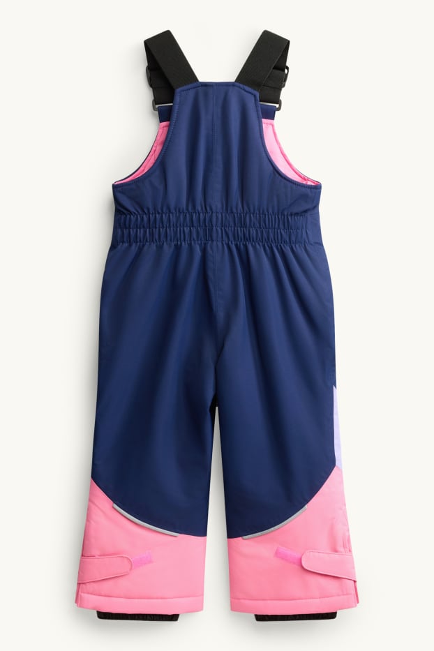 Kinder Mädchen - Skihose - wasserdicht - blau / pink