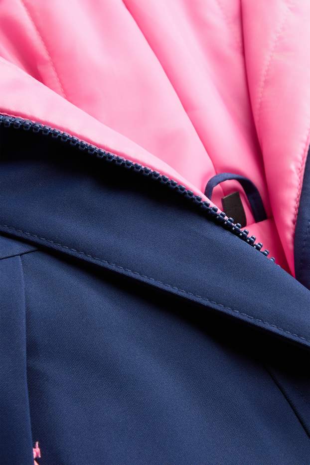 Kinder Mädchen - Skihose - wasserdicht - blau / pink