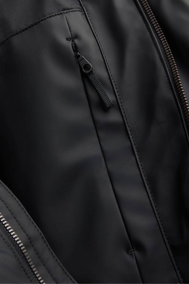 Hommes - Doudoune à capuche - rembourrée - finition déperlante - noir