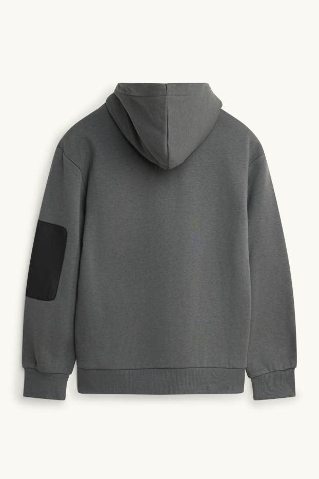 Children Boys - Biker and fire - hoodie - dark gray