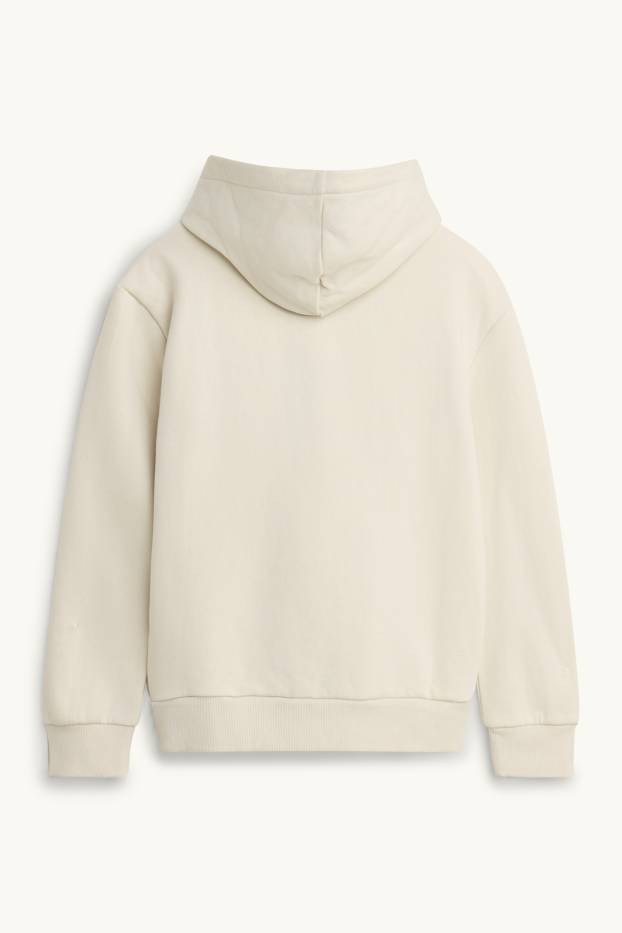 Kinder Jungen - Schlange - Hoodie - cremeweiss