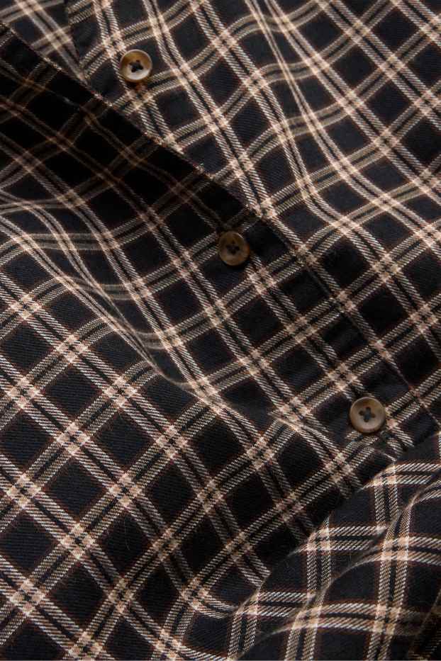 Women - Shirt blouse - check - brown / beige