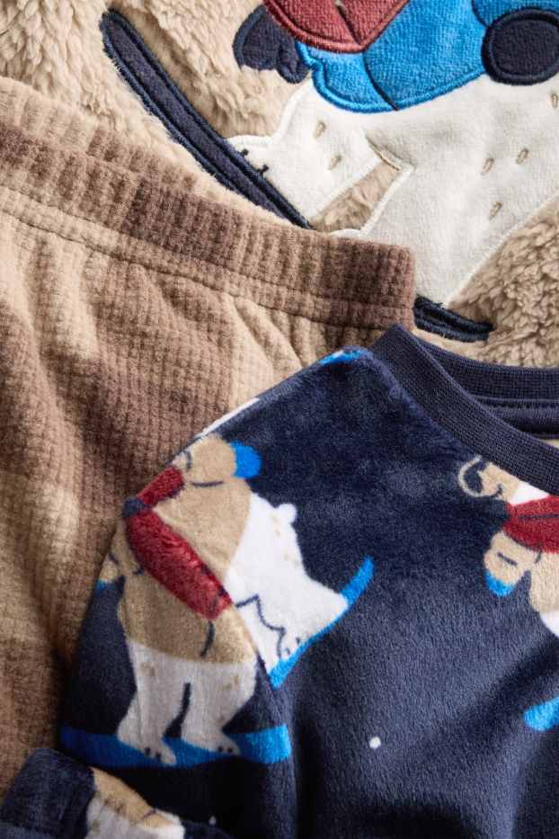 Nen - Paquet de 2 - os polar - pijama - 4 peces - marró clar