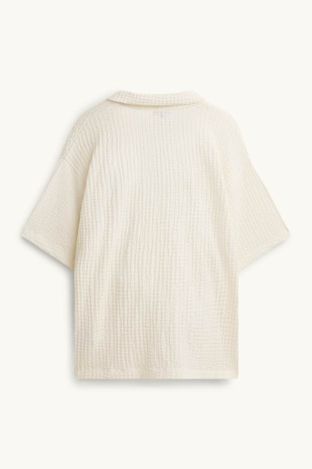 Damen - Poloshirt - Regular Fit - cremeweiß