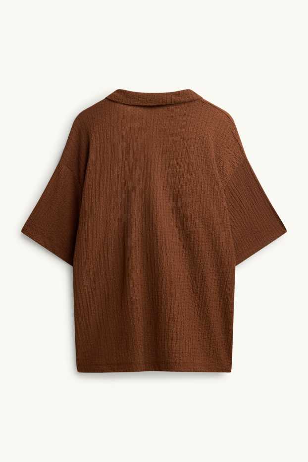 Dámské - Polokošile - regular fit - rezavě hnědá