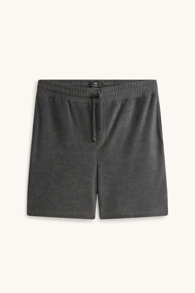 Uomo - Shorts in spugna - grigio scuro