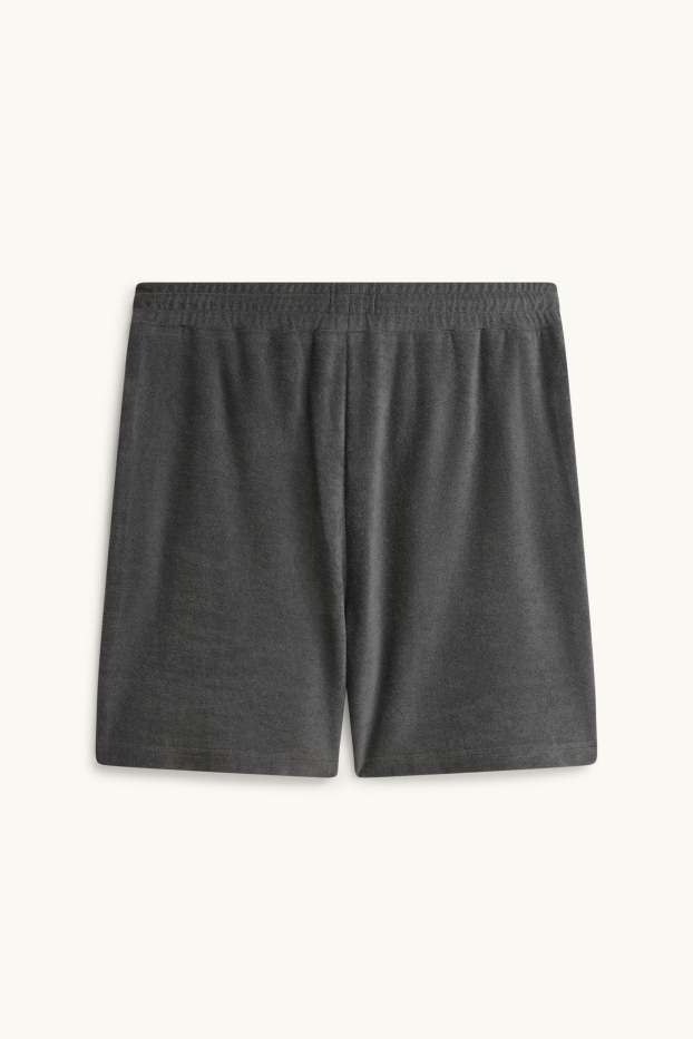 Uomo - Shorts in spugna - grigio scuro
