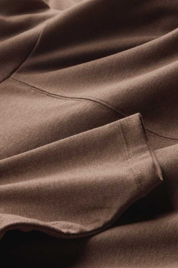 Damen - Langarmshirt - Relaxed Fit - braun