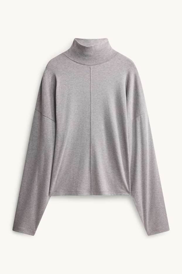 Donna - Maglia a maniche lunghe - relaxed fit - grigio melange
