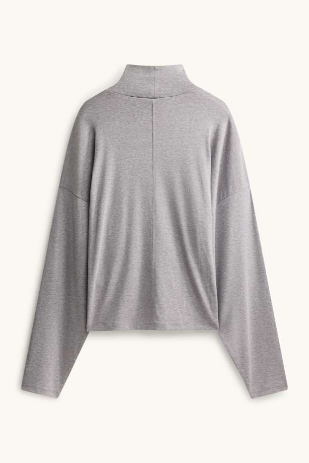 Donna - Maglia a maniche lunghe - relaxed fit - grigio melange