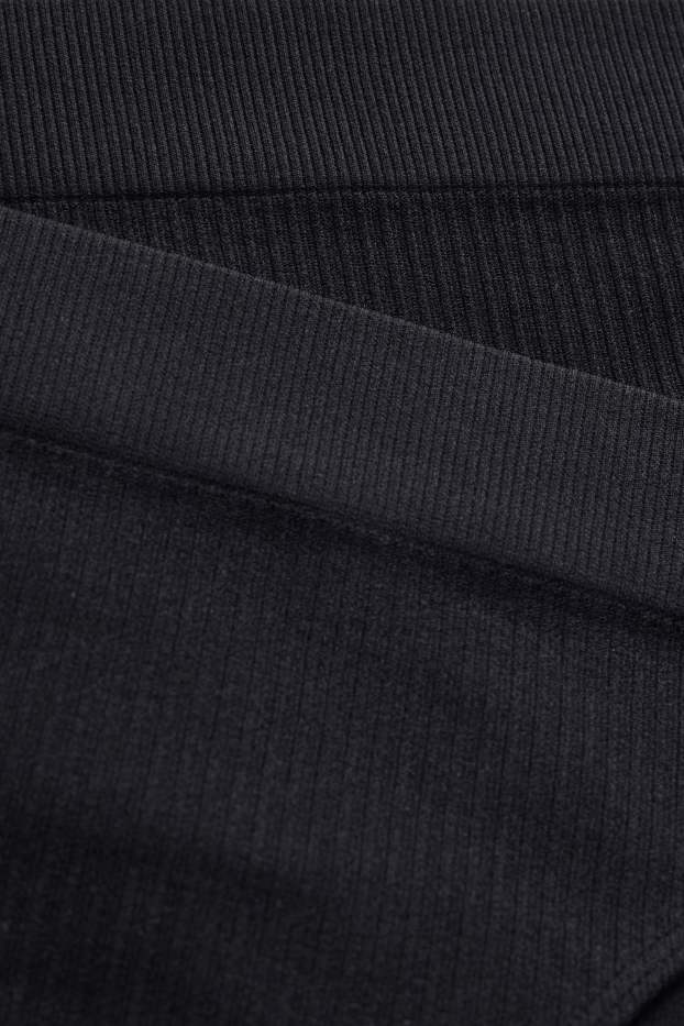 Dona - Paquet de 2 - calces - acanalades - seamless - negre